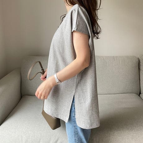 V-neck sweat vest(Gray)