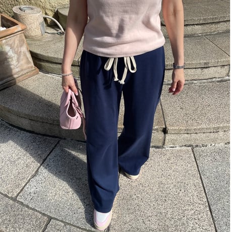 Soft flare sweat pants(Navy)