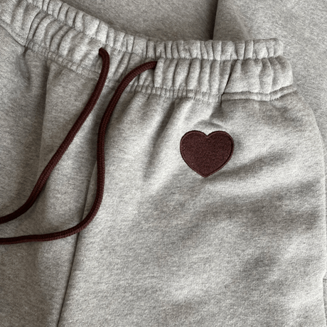 Heart sweat pants (Gray)