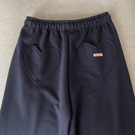 Heart pocket sweat pants(Navy)