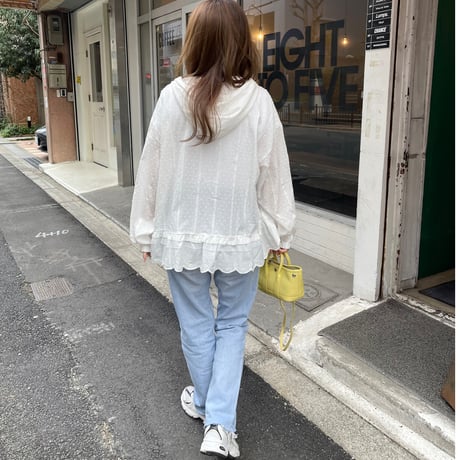 Frill foodie jamper(White)