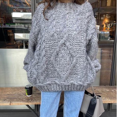Low gauge volume knit(Gray)