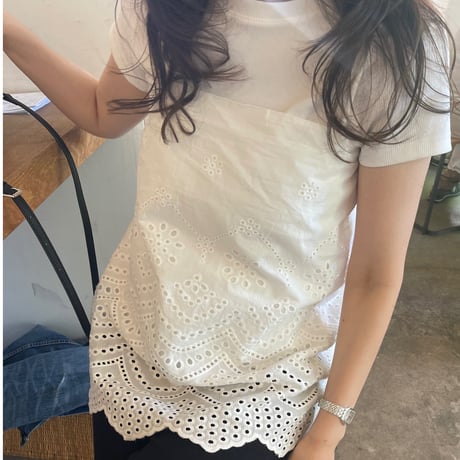Race camisole(ｗhite)