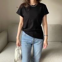 Slit t-shirts(Black)