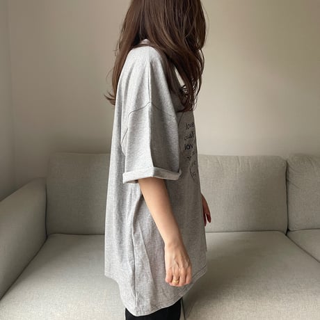Heart over t-shirts(Gray)