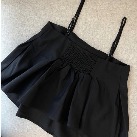 Flare camisole setup(Black)