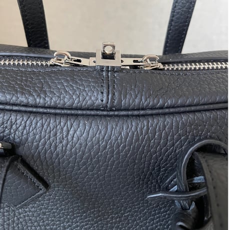 Leather hand bag(Black)