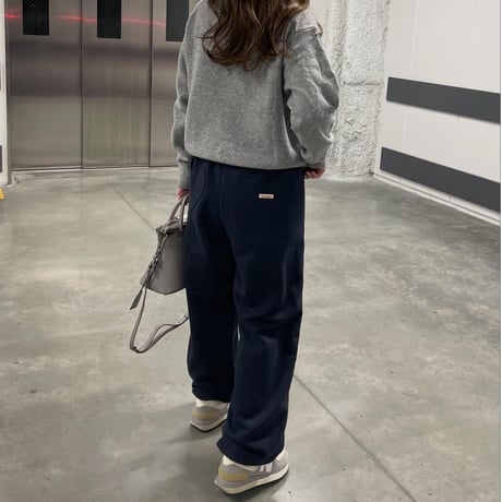 Heart pocket sweat pants(Navy)