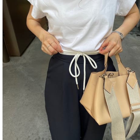Layered wide pants(Navy)
