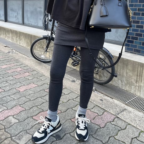 スカート付きレギンス(Black)
