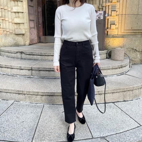Cotton stretch taperd pants