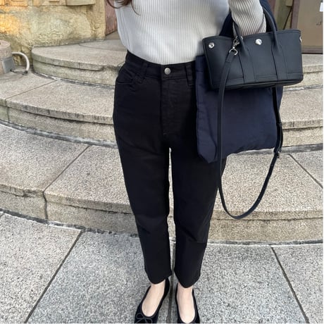 Cotton stretch taperd pants