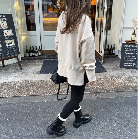 Slit design sweat(Beige)