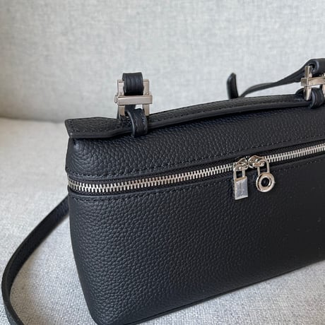 Leather mini sholder bag(Black)
