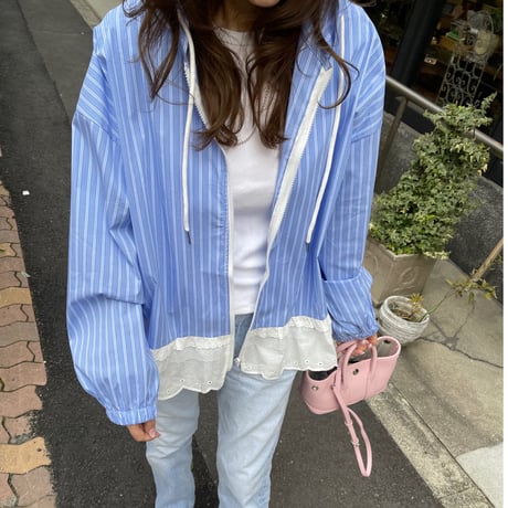 Frill foodie jamper(Blue)