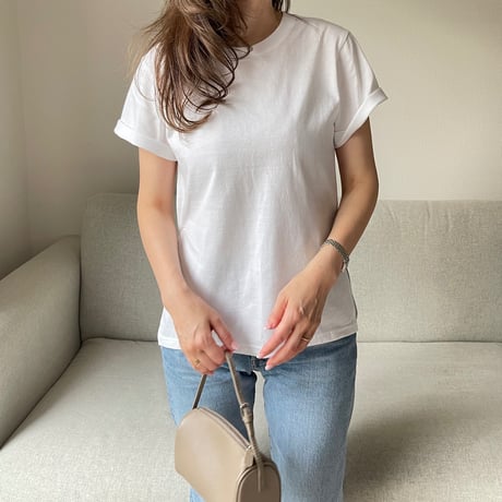 Slit t-shirts(White)