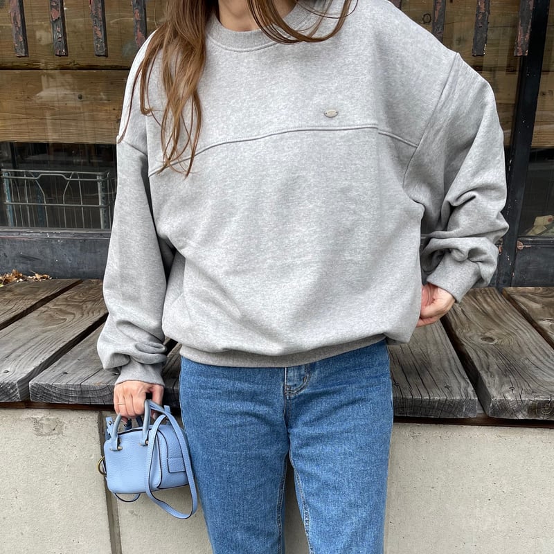 Plate wide sweat(Gray) | K
