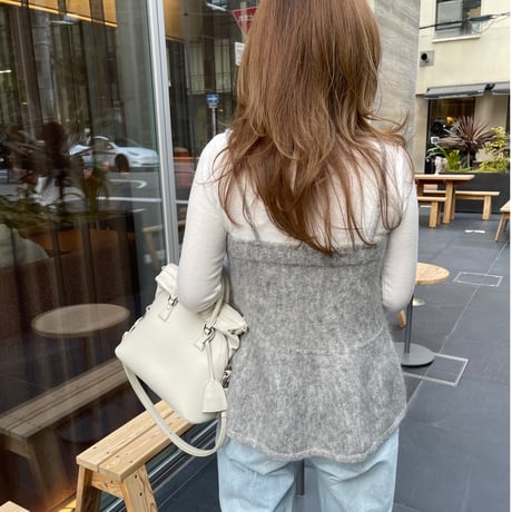 Wool knit camisole (Light gray)