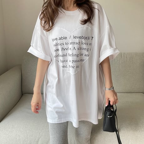 Heart over t-shirts(White)