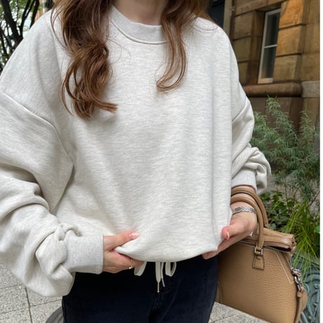 Cotton volume pullover (oatmeal)