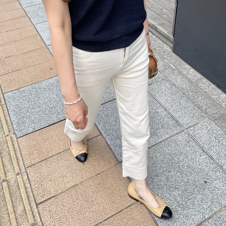 Straight stretch pants