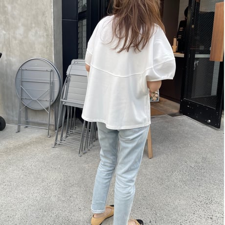 Volume sleeve tops(White)