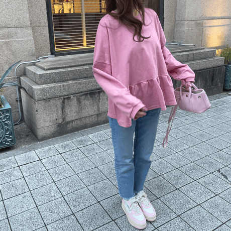 Teard flare sweat(Pink)