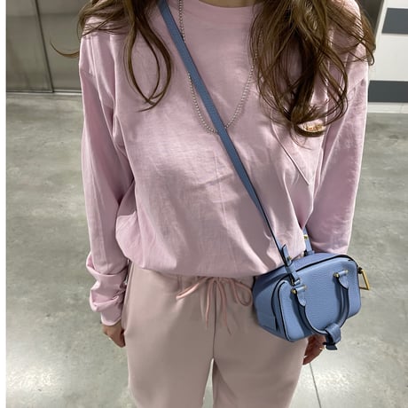 Heart pocket long t-shirts(Pink)