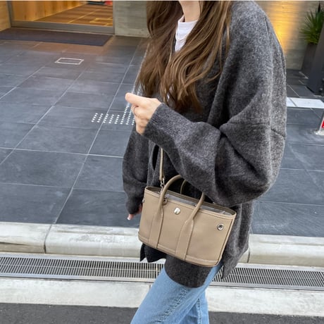 Side slit over cardigan(Charcoal gray)