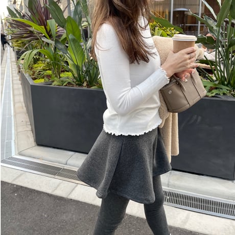 Mellow piping knit(White)