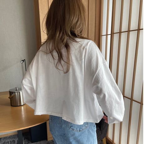 Over size long t-shirts(White)