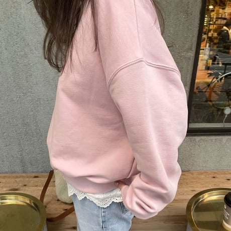 Layered lace sweat(Pink)