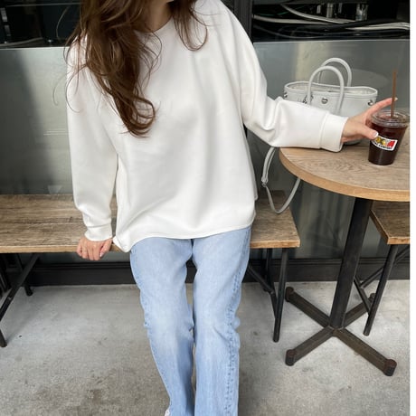 Flare slit sweat(White)