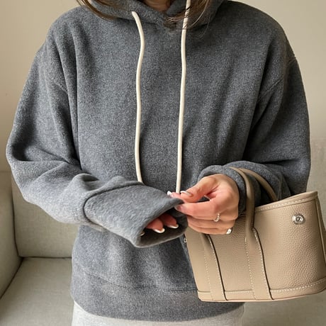 Fluffy foodie pullover(charcoal gray)