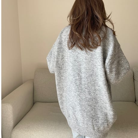 Wool long knit(Gray)
