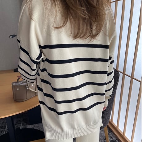 Boader cardigan setup(Ivory)