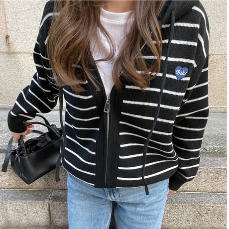 Heart knit foodie (Boader black)