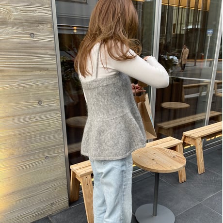 Wool knit camisole (Light gray)