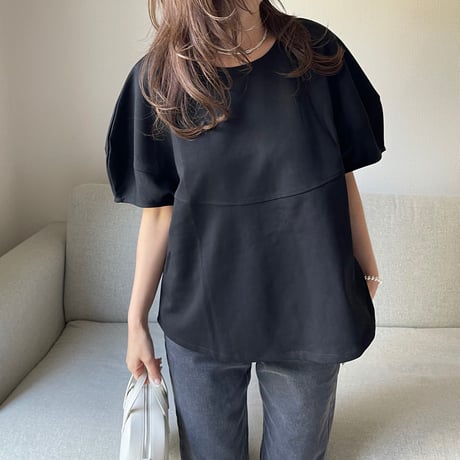 Volume sleeve tops(Black)