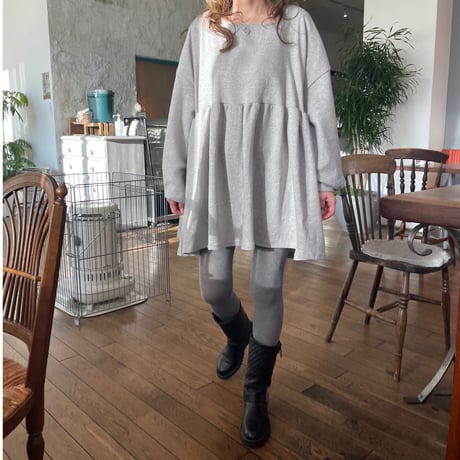 Square neck mini onepiece(Gray)