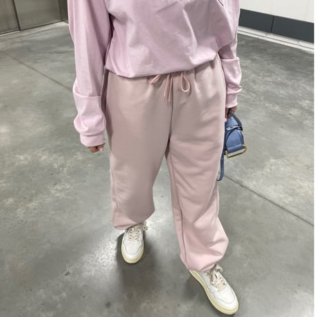 Heart pocket sweat pants(Pink)