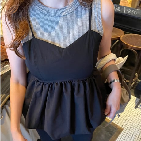 Camisole balloon tops(Black)