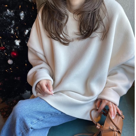 Freece wide pullover(Ivory)