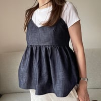 Denim flare camisole(Blue)