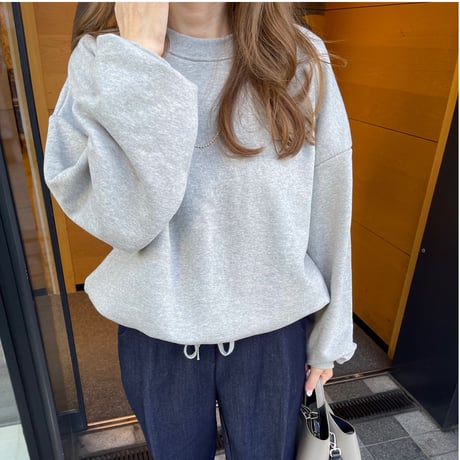 Cotton volume pullover (Gray)