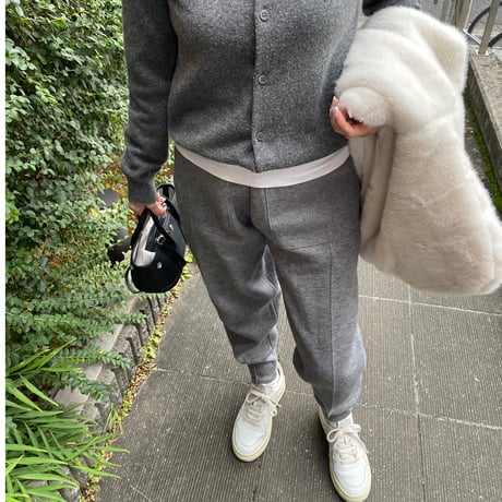 Taperd knit pants(Gray)