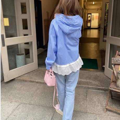 Frill foodie jamper(Blue)