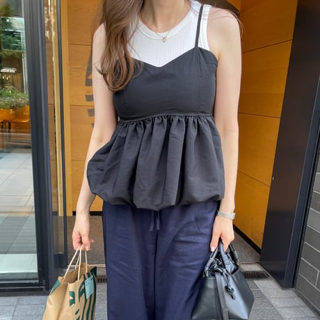 Camisole balloon tops(Black)