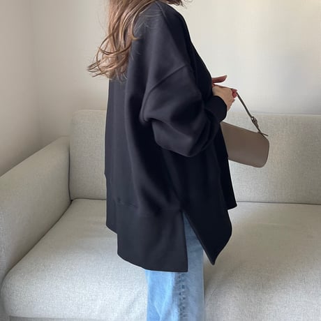 Slit design sweat(Black)