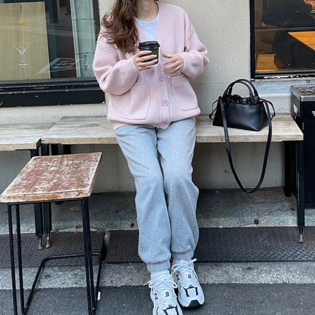 Basic pocket cardigan(Pink)